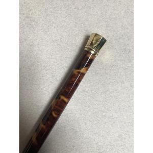 19th Century Tortoiseshell And Gold Cane