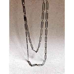 Chaîne argent niellé 