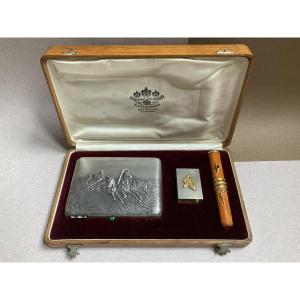 Russe - Ensemble Fumeur Or et Argent XIXeme