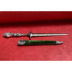 Dague de vertu argent période romantique 