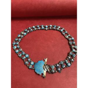 Russian Silver Enamel Belt - Pre-1917