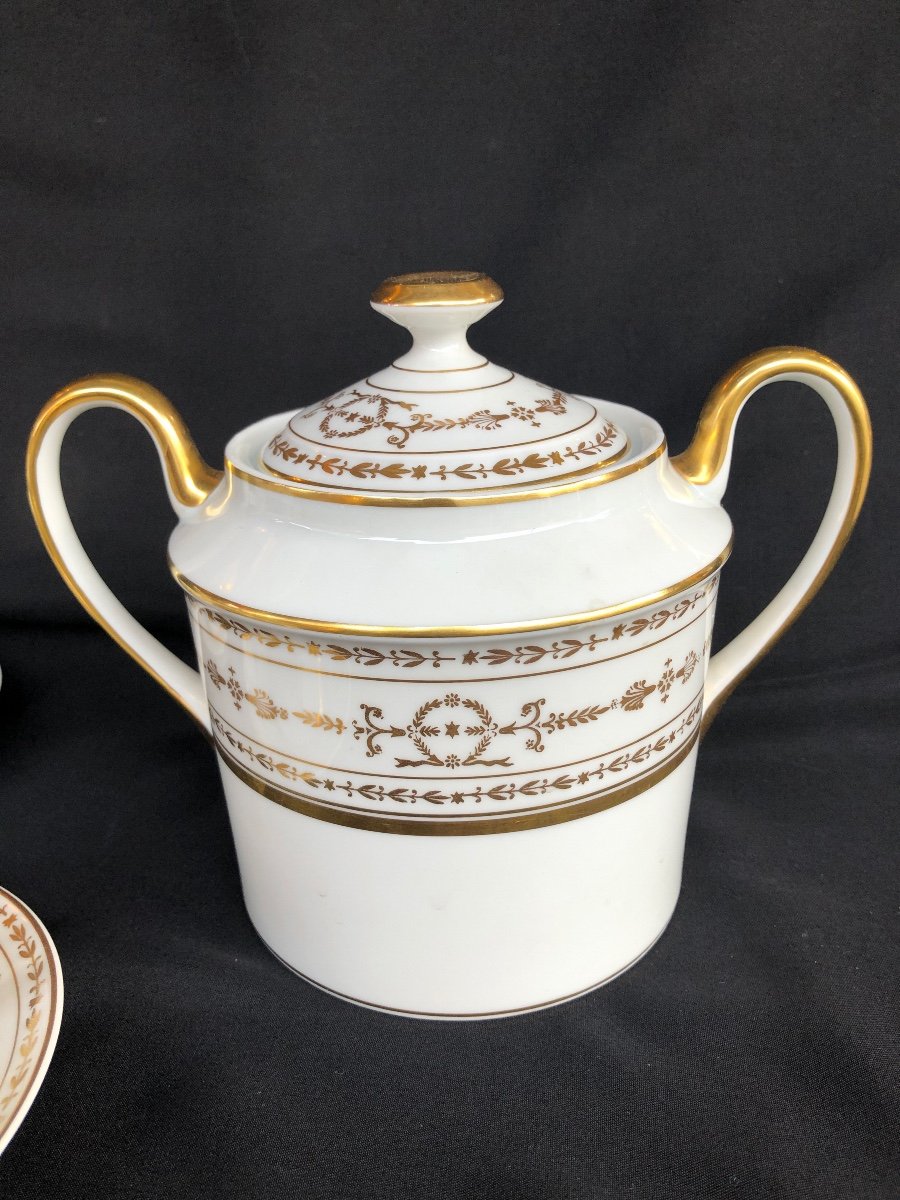 Golden Coffee Service In Limoges Porcelain-photo-1