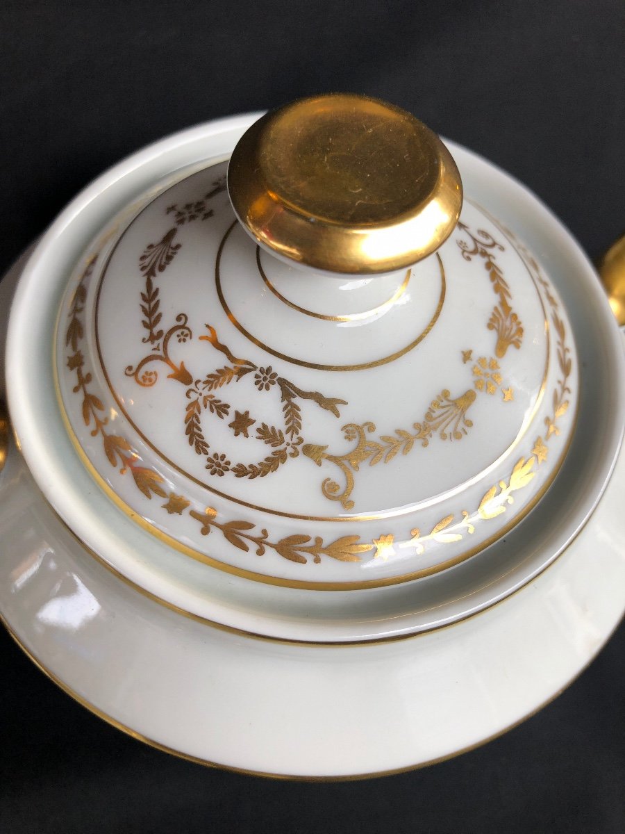 Golden Coffee Service In Limoges Porcelain-photo-3