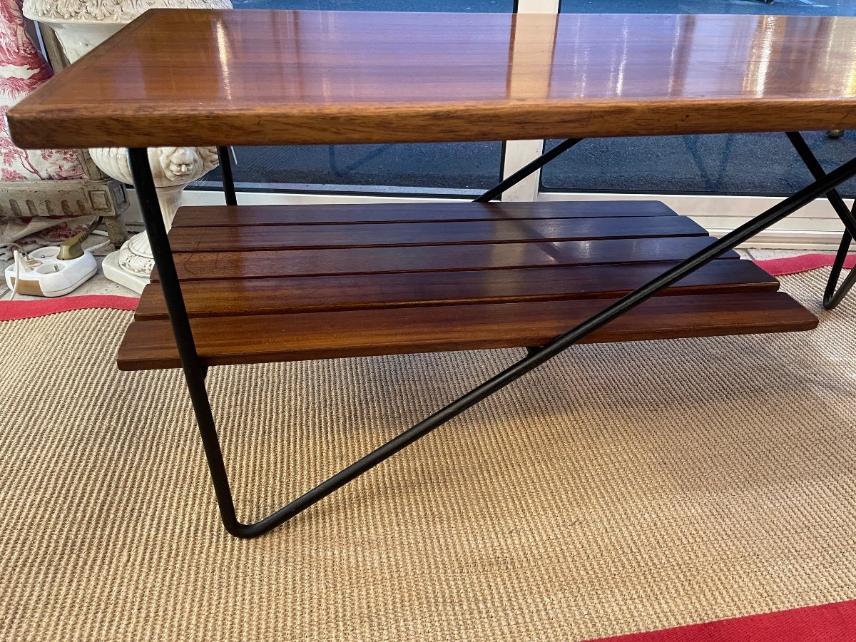 Coffee Table By René Jean Caillette In Mahogany-photo-2