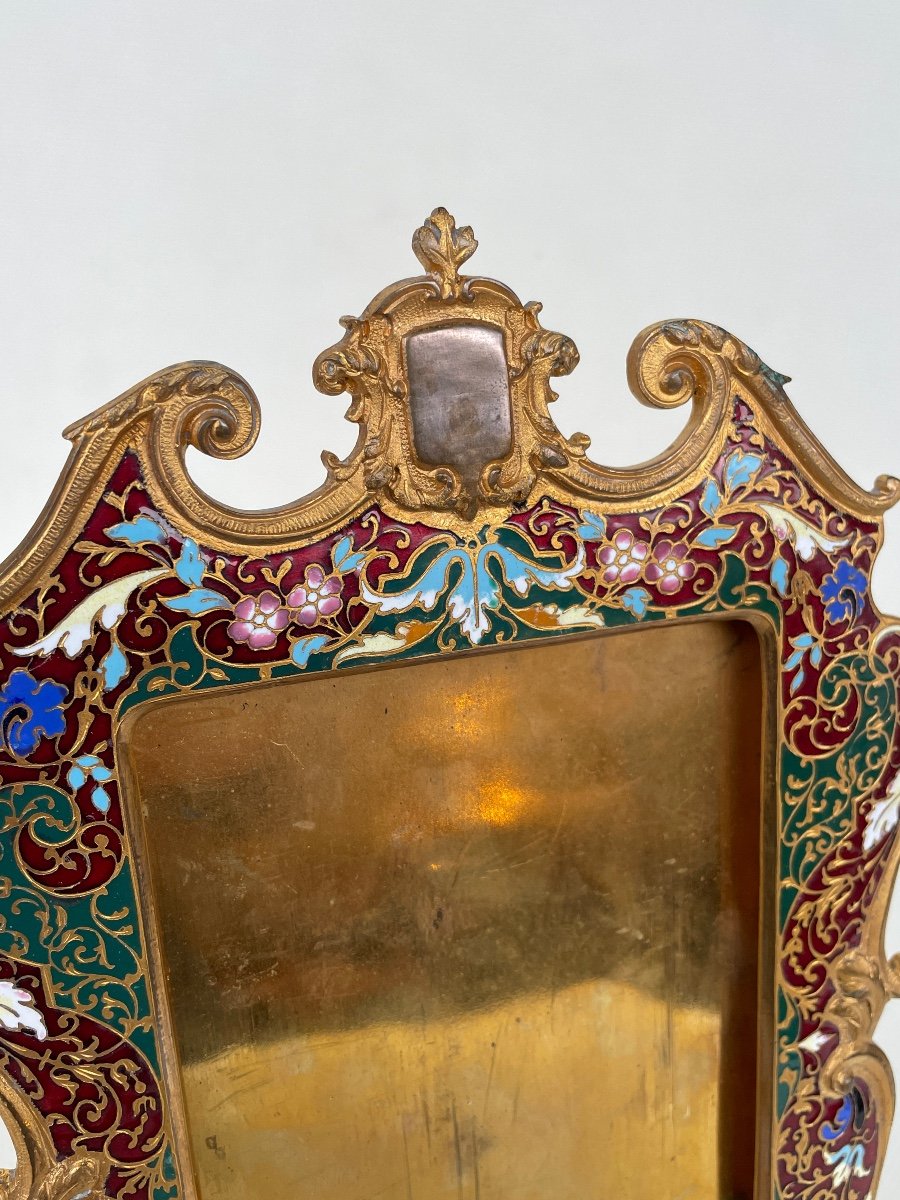 19th Century Frame In Champlevé Technique-photo-2