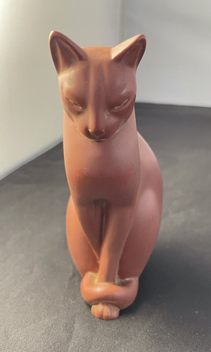 Sculpture "Chat Assis" de Francis Migeon  -photo-1