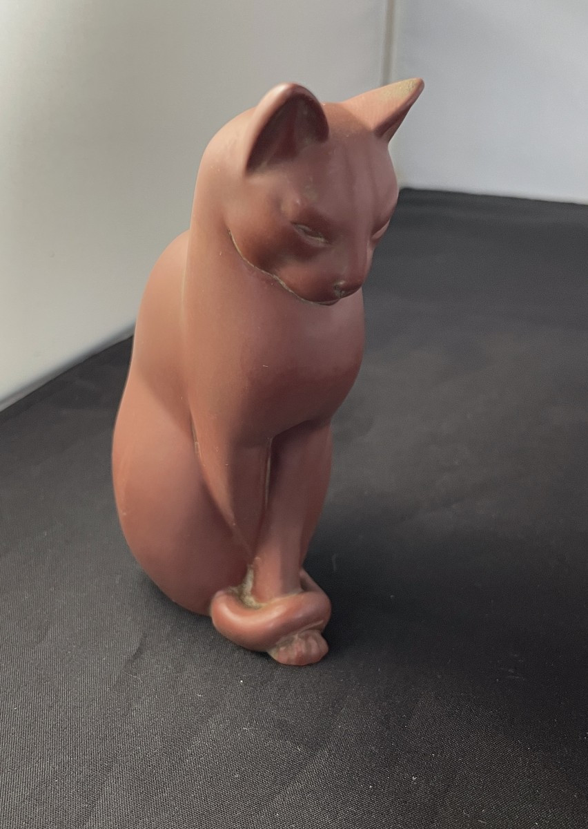 Sculpture "Chat Assis" de Francis Migeon  