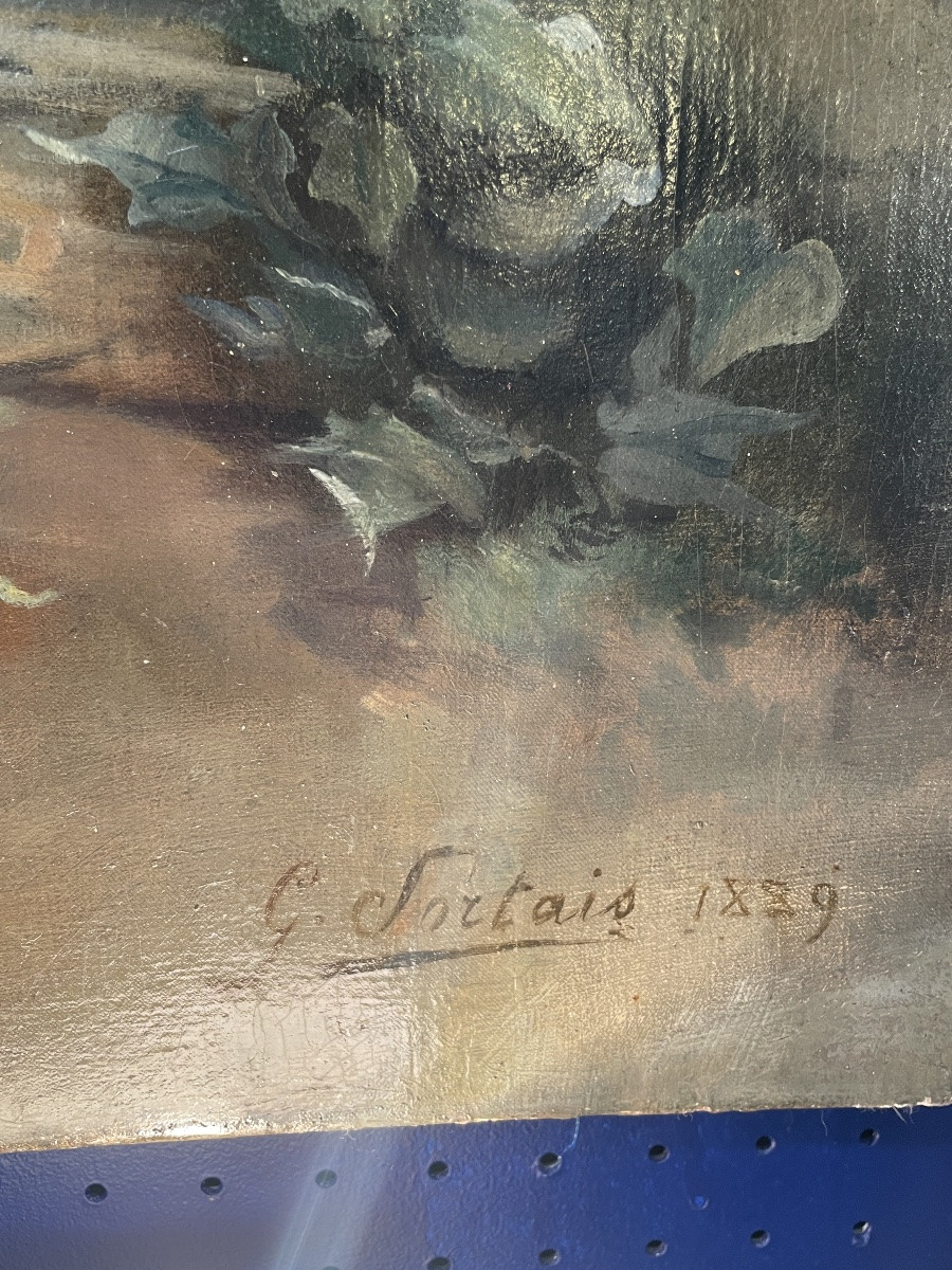 Huile Sur Toile signée Georges Sortais -photo-2