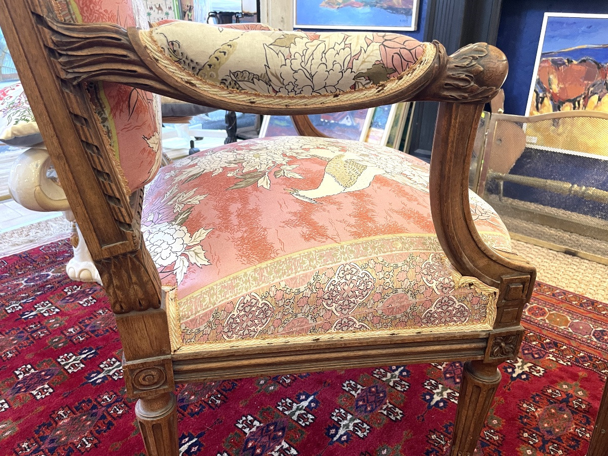 Pair Of Louis XVI Style Armchairs-photo-7