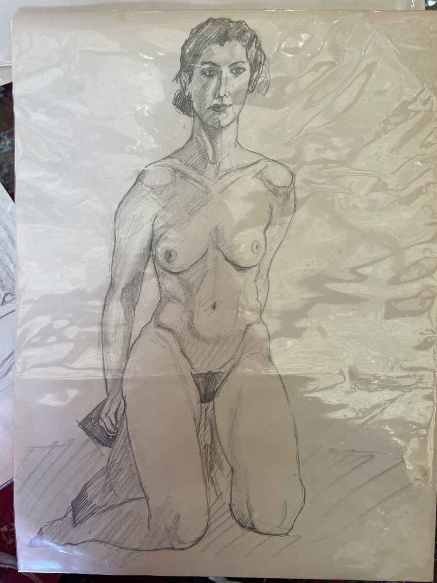 Set Of 5 Nude Drawings -photo-2