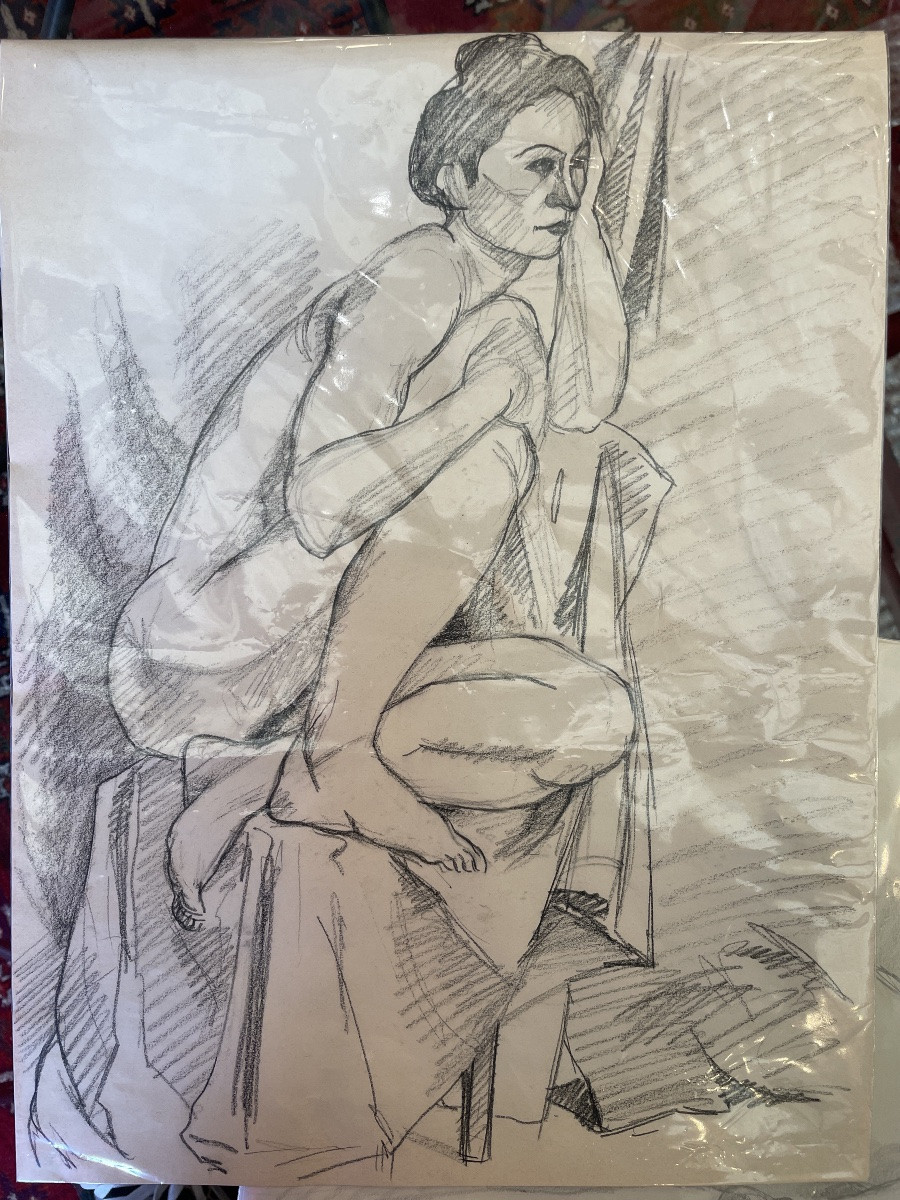 Set Of 5 Nude Drawings -photo-4