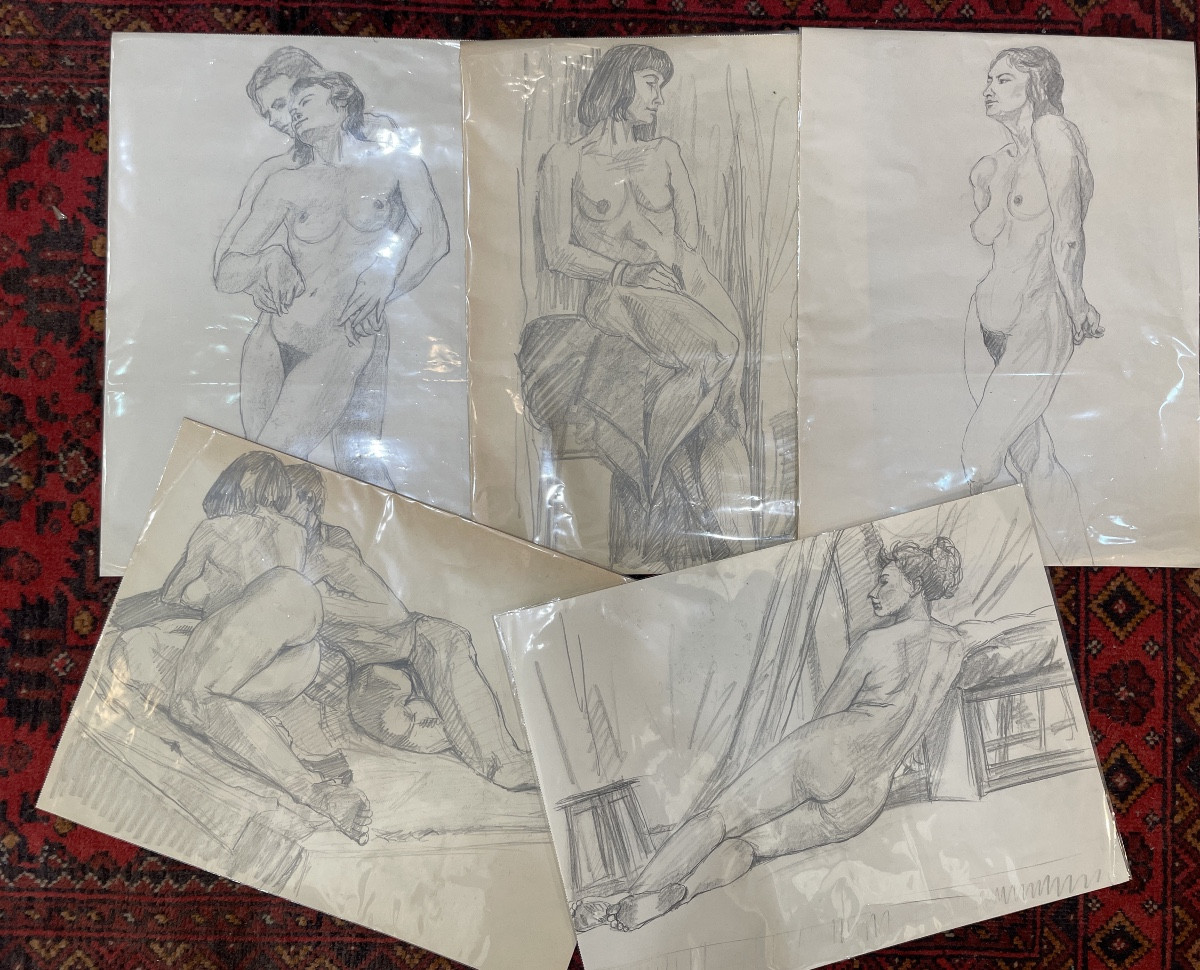 Set Of 5 Nude Drawings #2