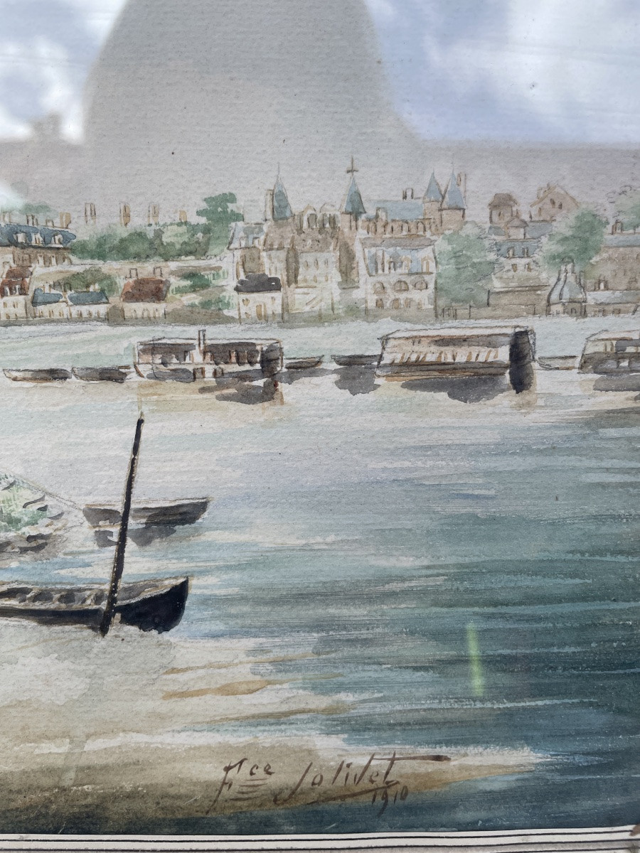 Paire d’aquarelles du Mans (1910)-photo-6