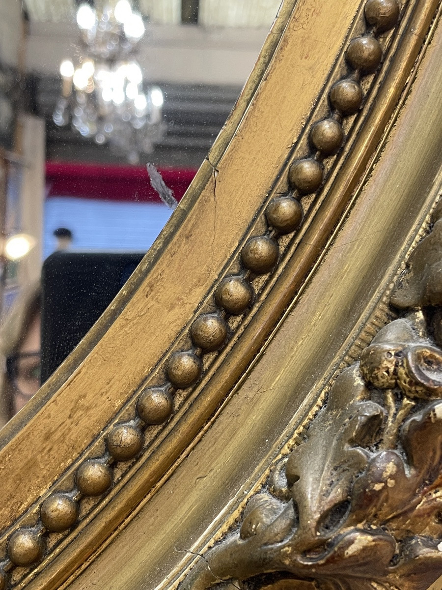 Grand miroir doré XIXeme -photo-1