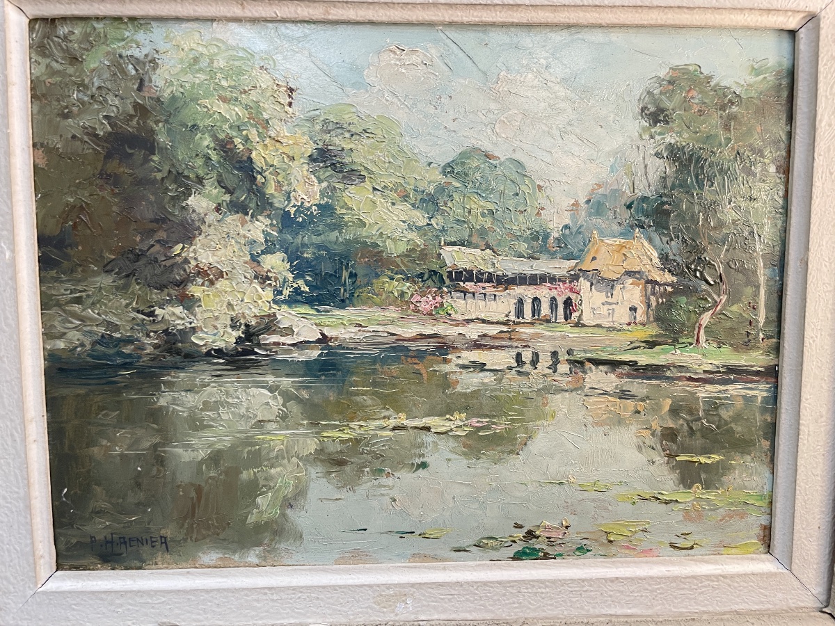 Oil On Isorel By Paul Henri Renier-photo-3