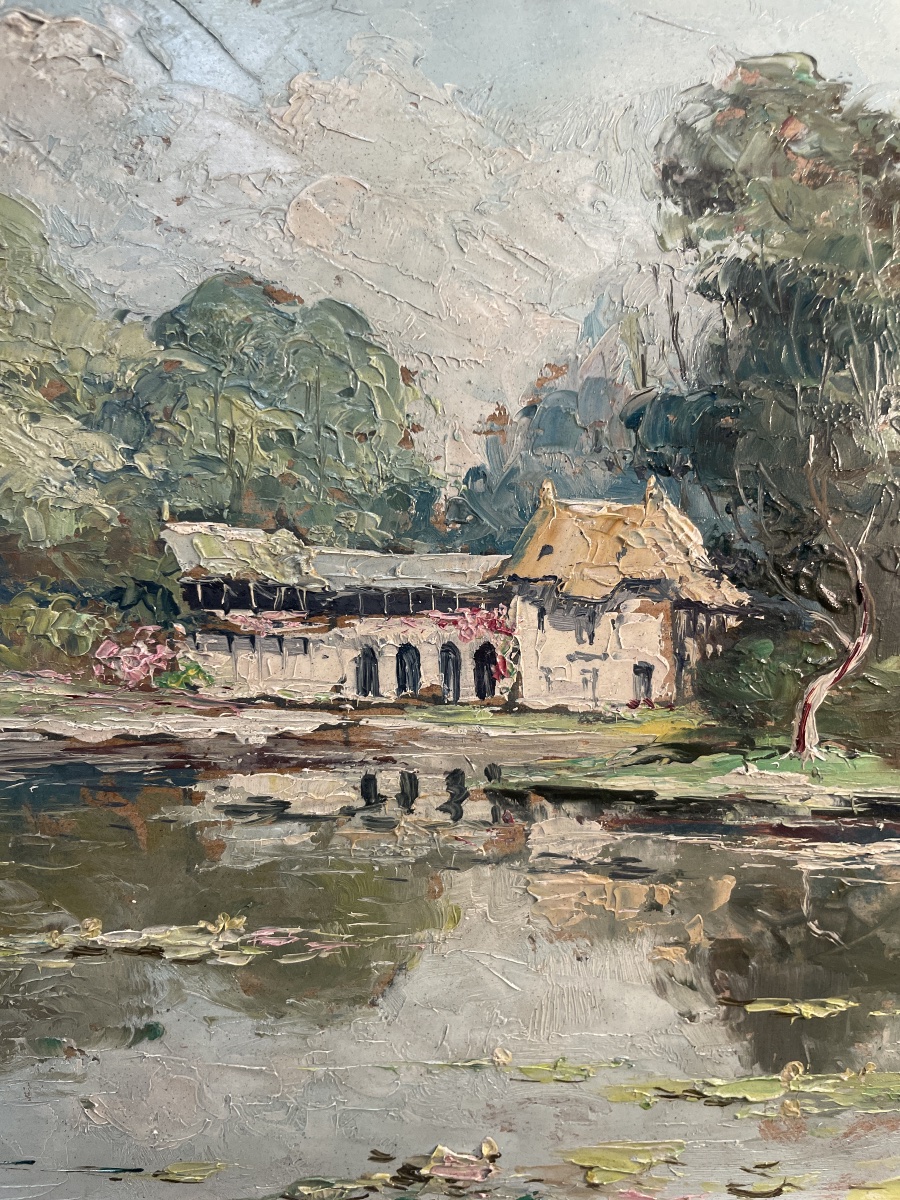 Oil On Isorel By Paul Henri Renier-photo-4