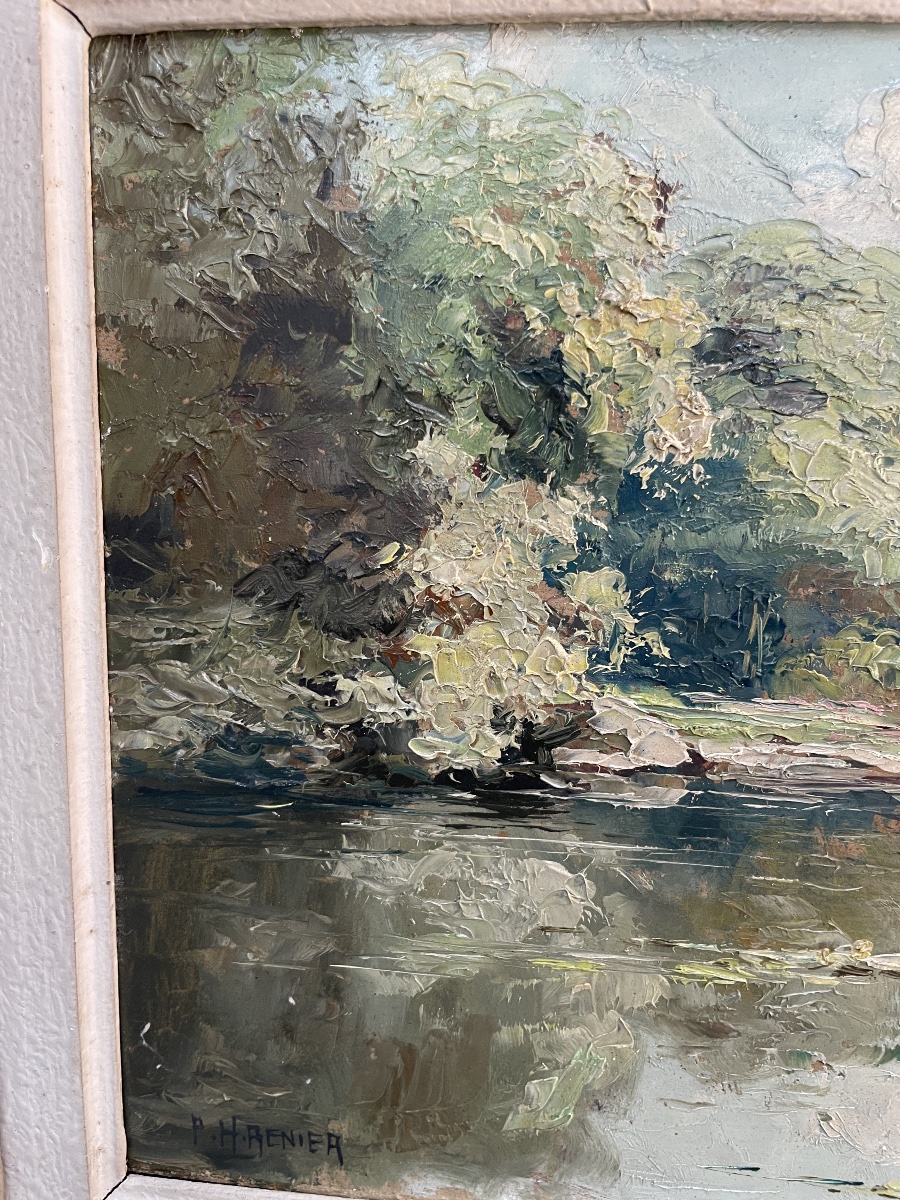 Oil On Isorel By Paul Henri Renier-photo-2
