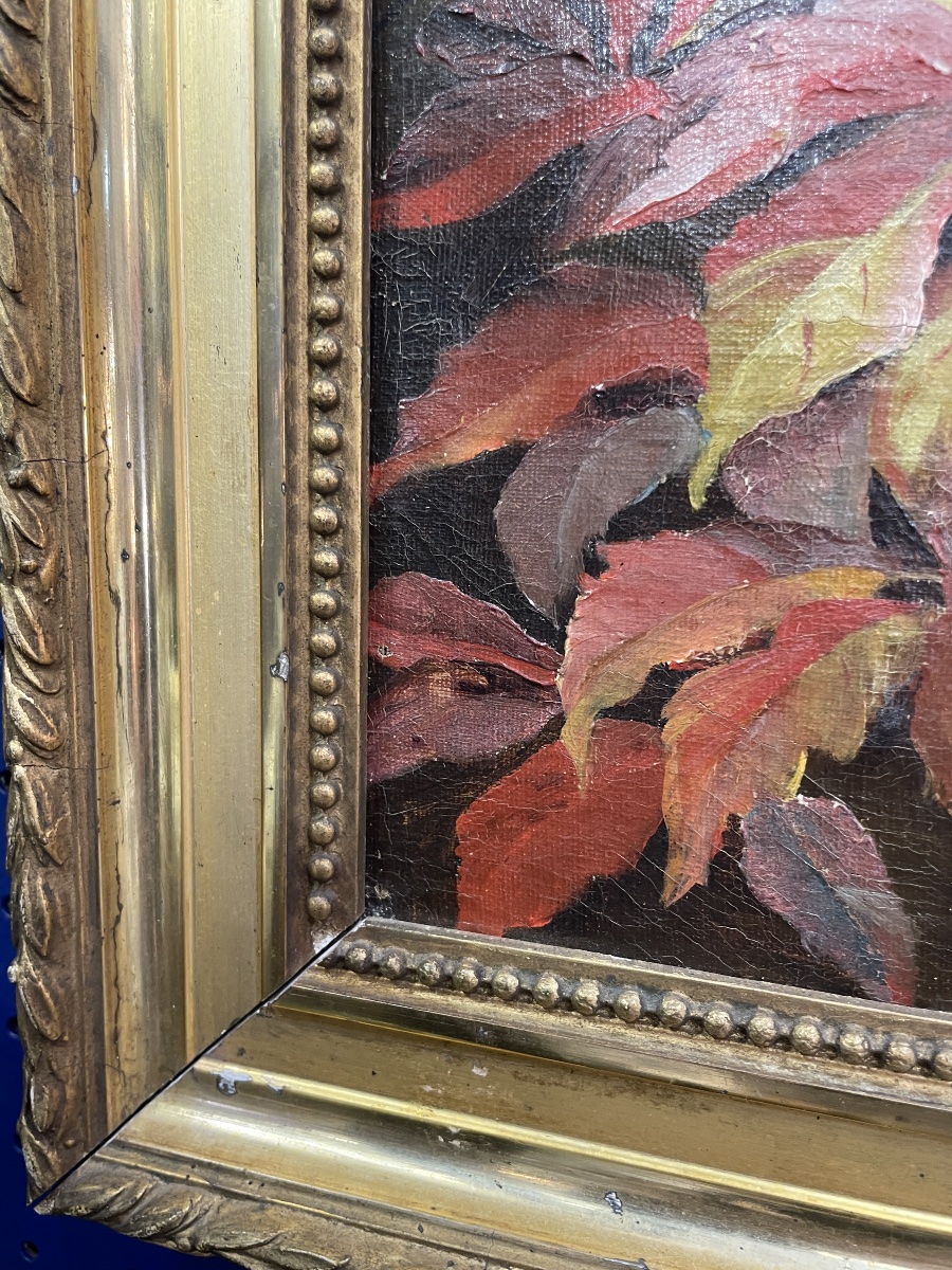 Huile sur toile « Les hirondelles »-photo-1