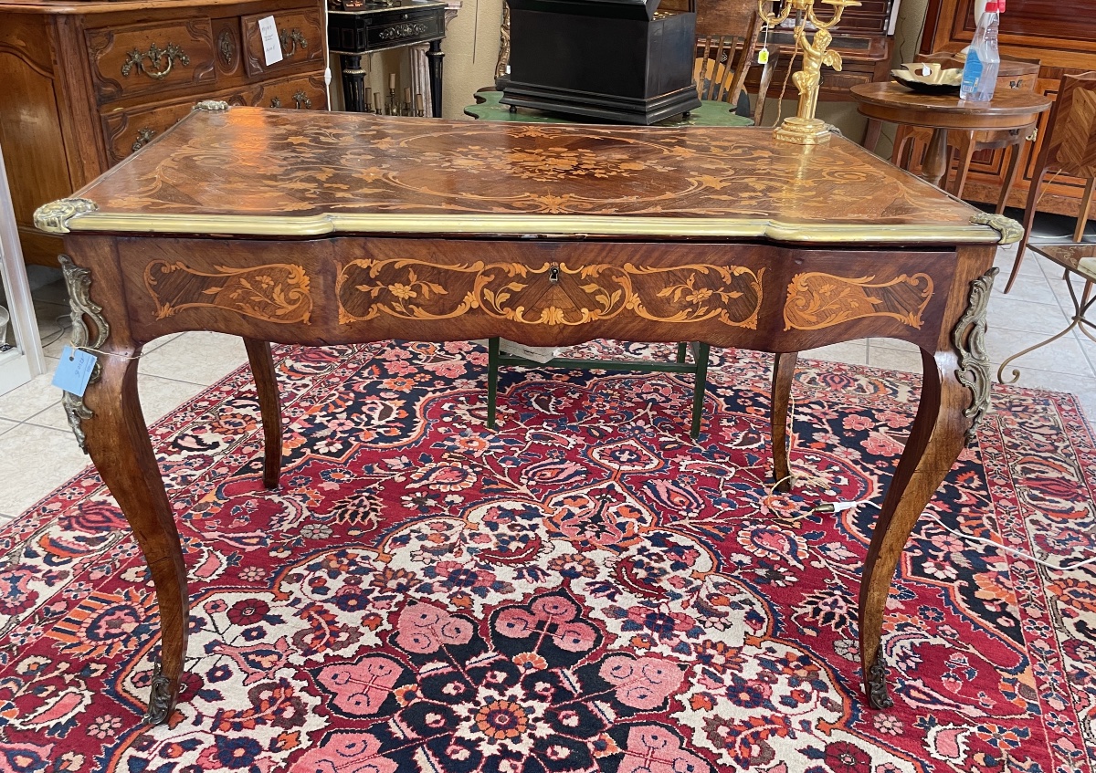 Bureau En Marqueterie Epoque Napoléon III