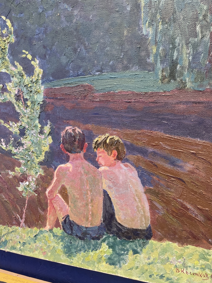 Russian Oil On Canvas, “morning”-photo-4