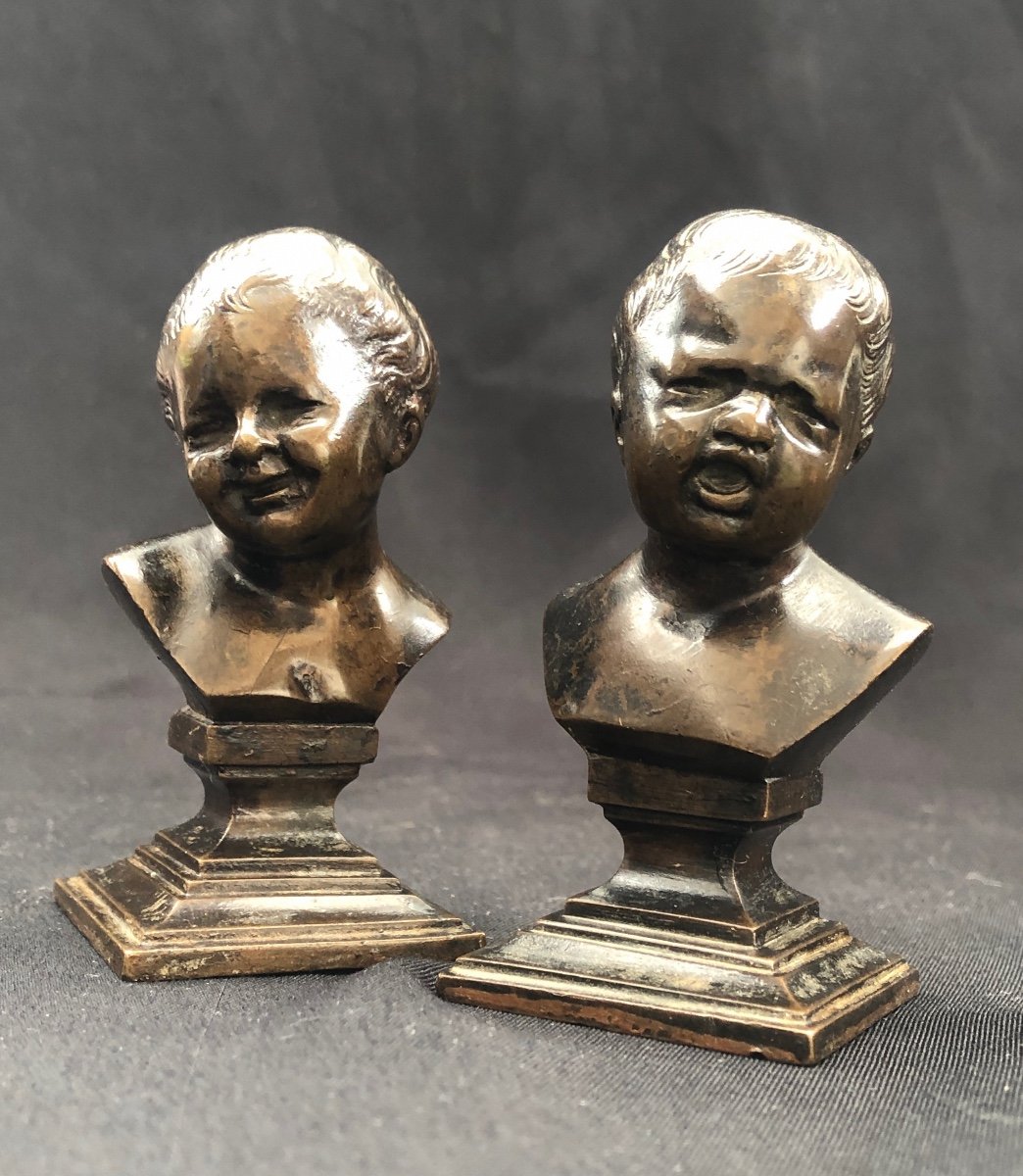 Sculptures En Bronze : Jean Qui Rit Et Jean Qui Pleure -photo-1