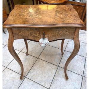 20th Century Worker In Burl And Rosewood Marquetry