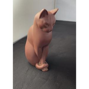 Sculpture "Chat Assis" de Francis Migeon  