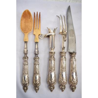 Silver Serving Cutlery Set By Felix Malique