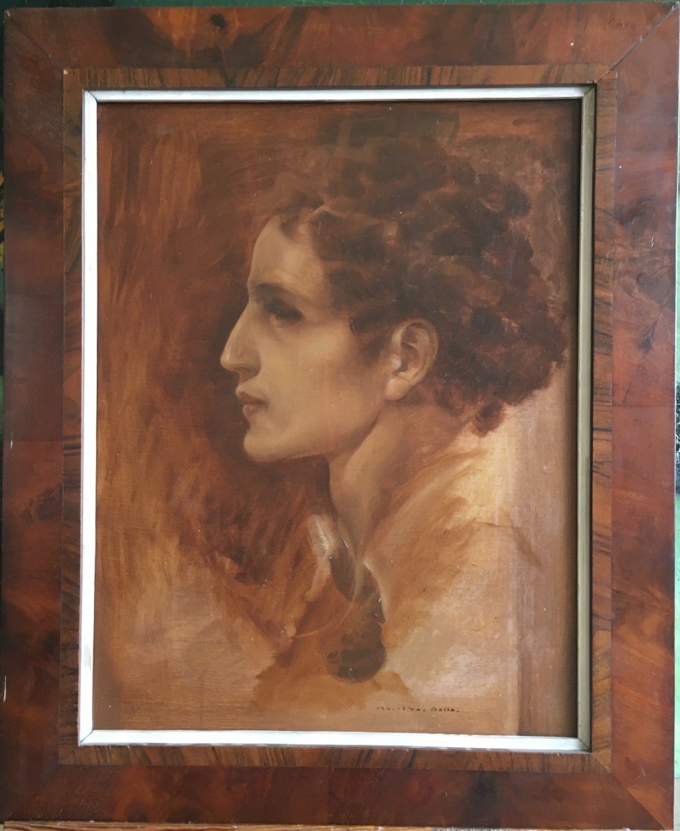 Karel Van Belle (1884-1959)  Portrait De Femme En Profil
