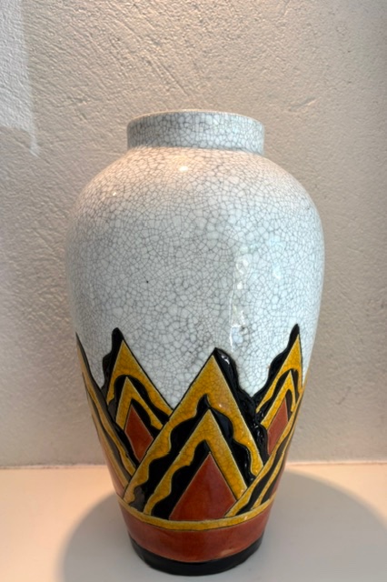 Paire de Vase CHARLES CATTEAU pour Boch frères Keramis-photo-2