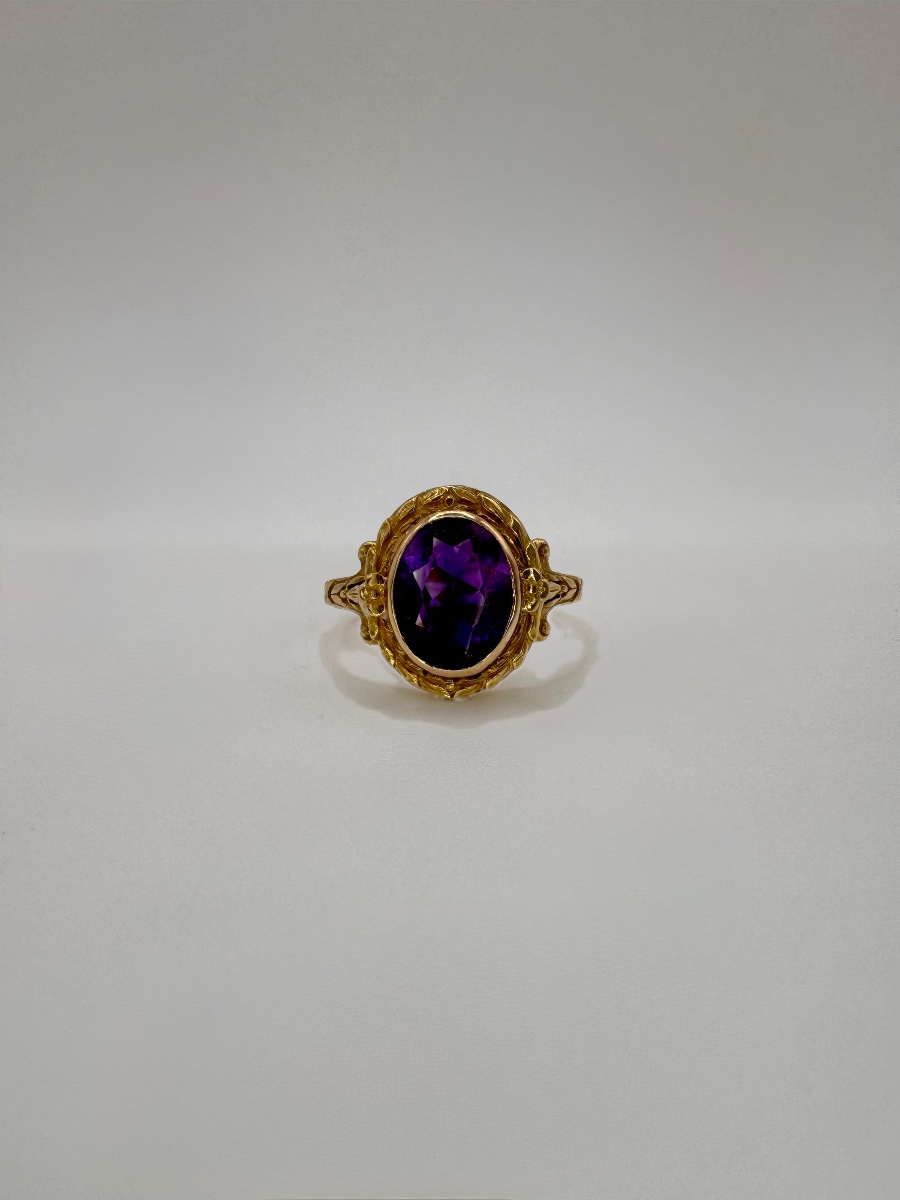 Antique Ring In The Napoleon III Style, Late 19th Century, Charles Perroud, 18-karat Yellow Gold