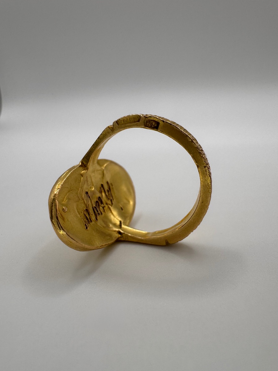 Ring By Nino D’antonio Germano, 18-karat Yellow Gold, 20th Century -photo-1