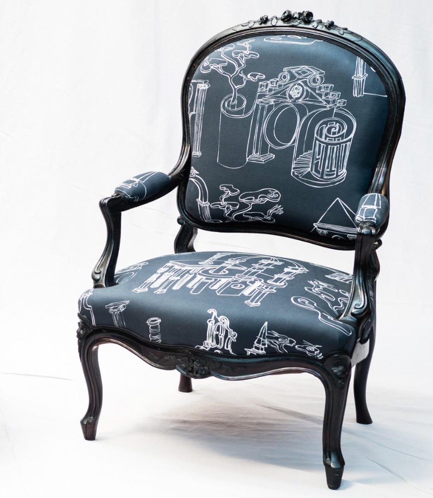 Pair Of Black Lacquered Armchairs Epoque Napoleon III-photo-2