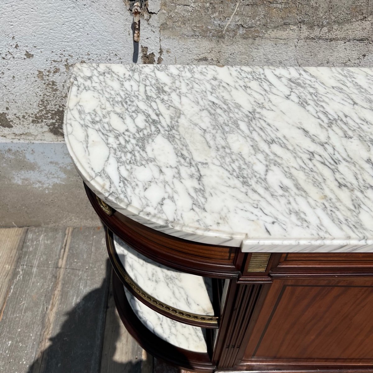 Mahogany And Marble Ceremonial Buffet-photo-2