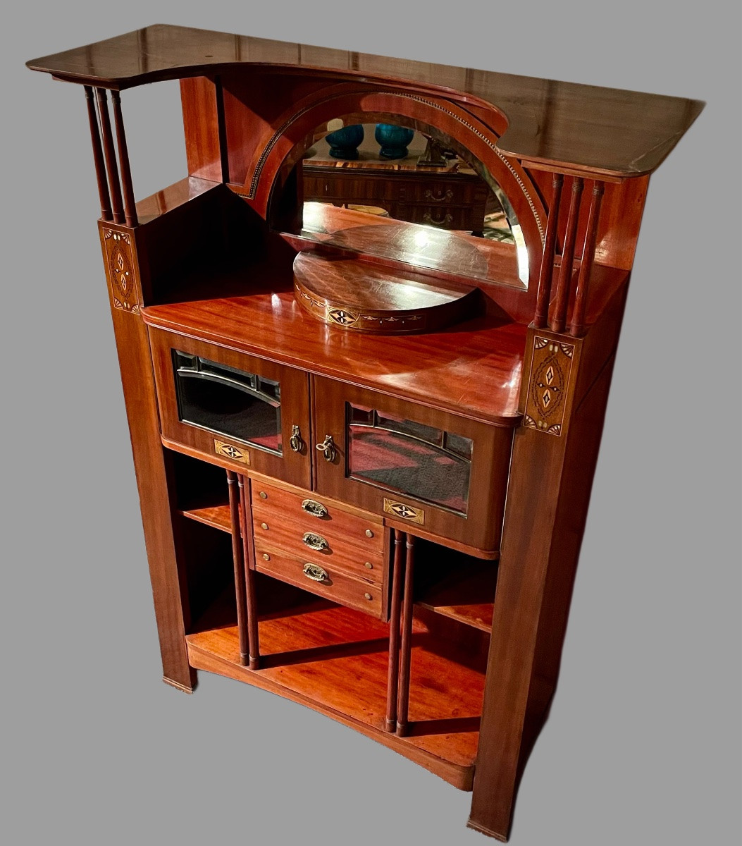 Bibliothèque Cabinet D’inspiration Biedermeier XIX ème -photo-2