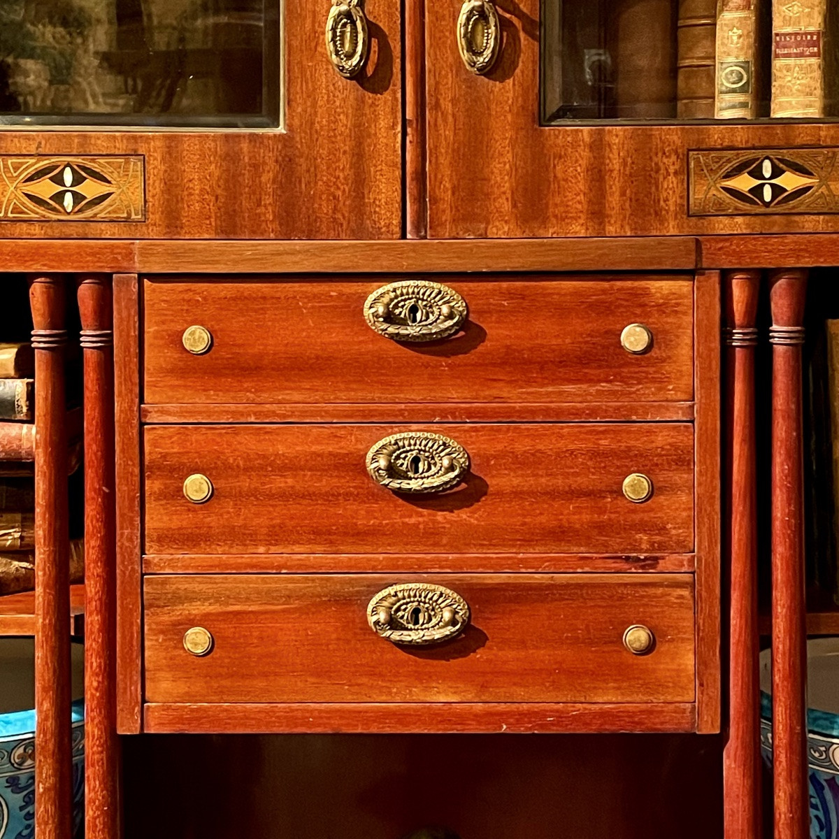 Bibliothèque Cabinet D’inspiration Biedermeier XIX ème -photo-1