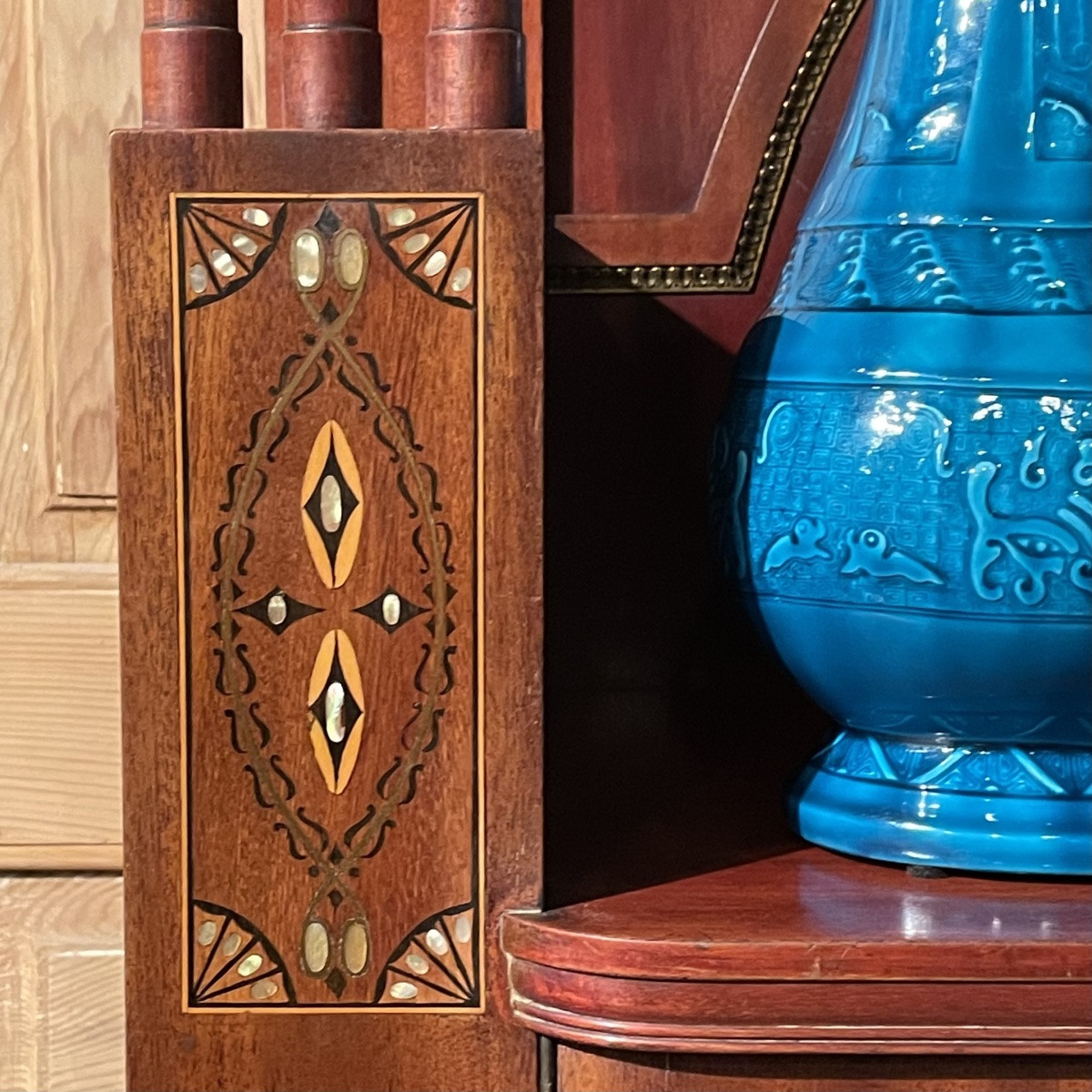 Bibliothèque Cabinet D’inspiration Biedermeier XIX ème -photo-3