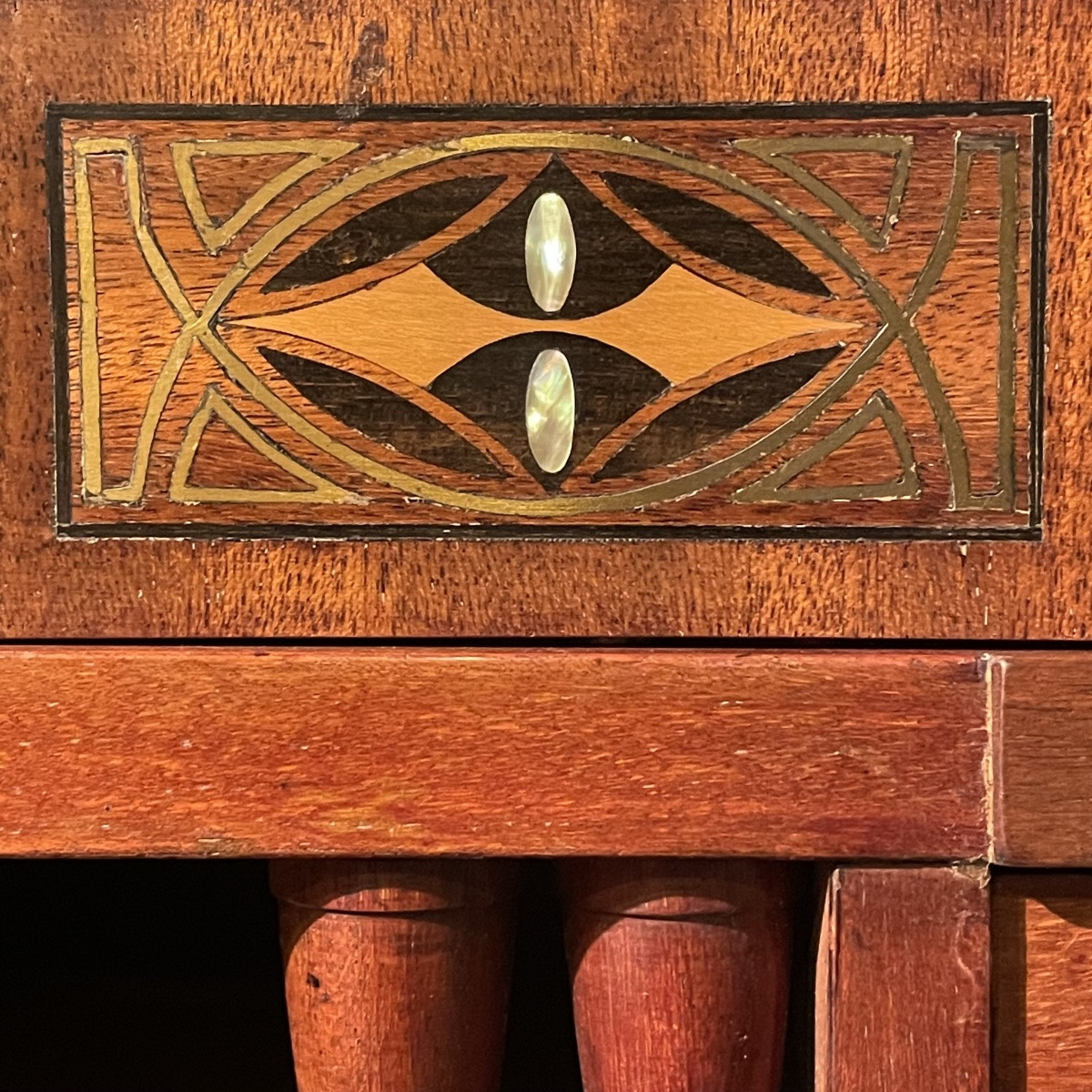 Bibliothèque Cabinet D’inspiration Biedermeier XIX ème -photo-4
