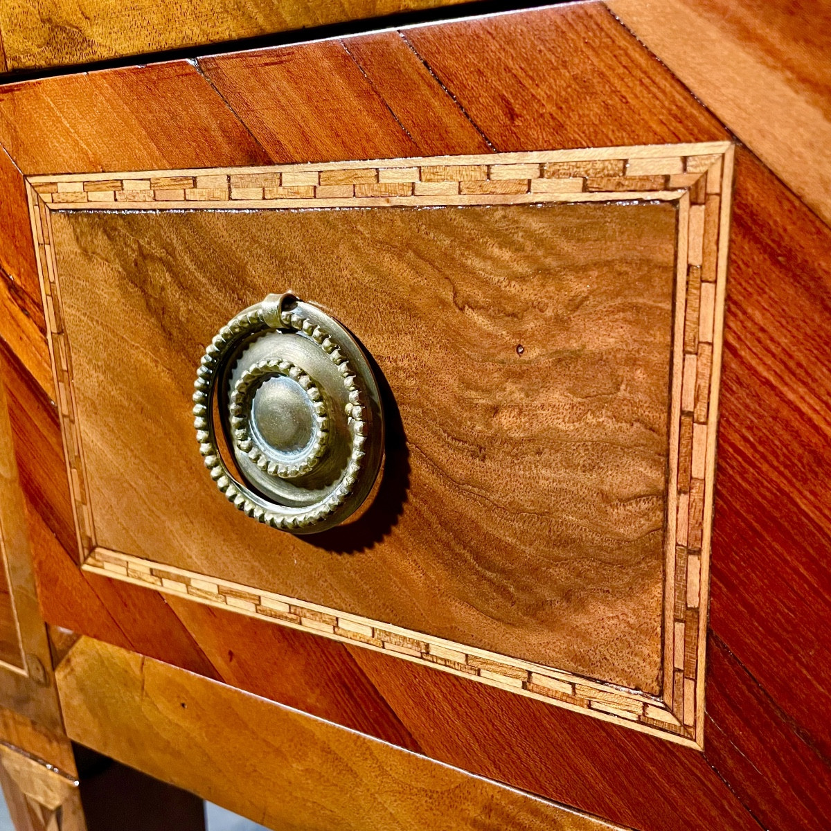 18th Century Marquetry Cylinder Secretary Desk -photo-1