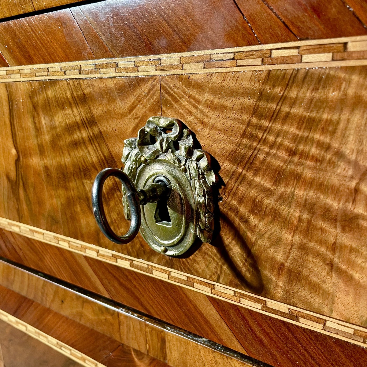 18th Century Marquetry Cylinder Secretary Desk -photo-5