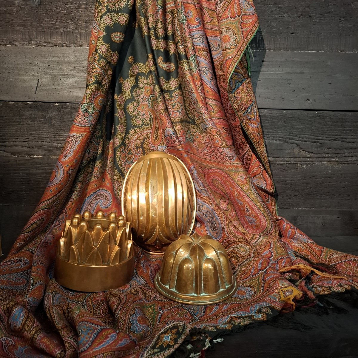 Ensemble de trois moules en cuivre XIXe siècle