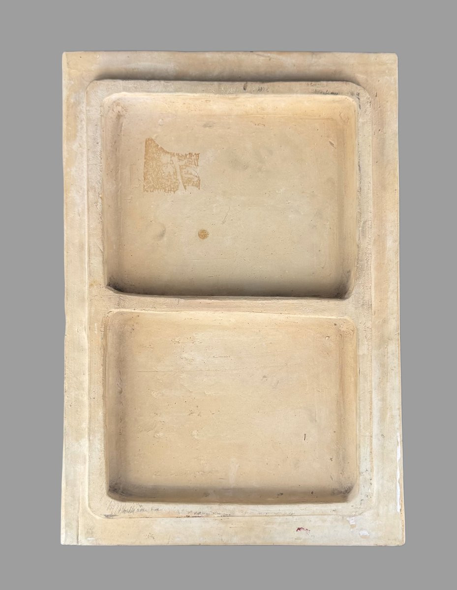 Ceramic Stove Tile With An Architectural Whimsical Design-photo-2