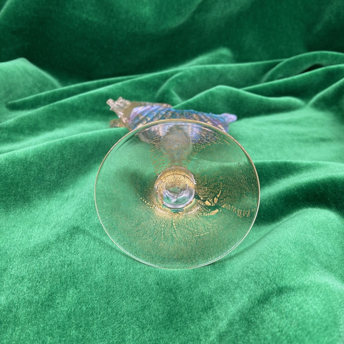 Calice en verre de Murano forme cygne des ateliers SALVIATI de Venise époque 19ème-photo-2