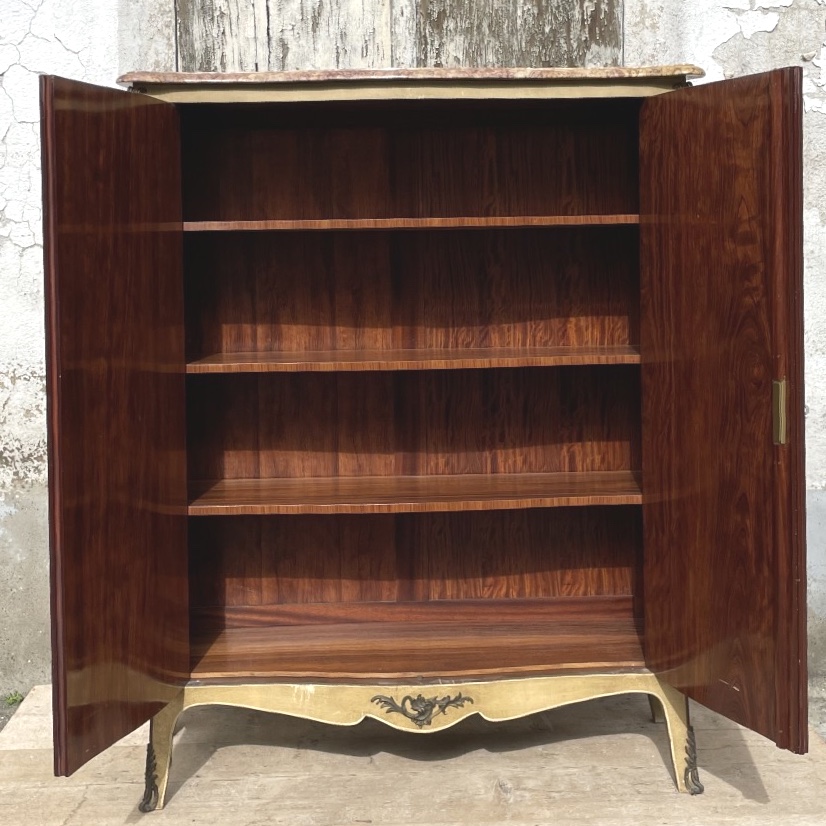 Armoire Louis XV au  décor peint de personnages romantiques XXème -photo-4