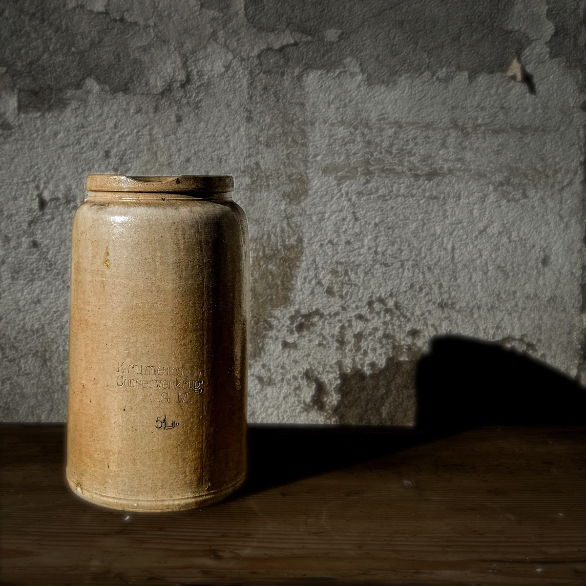Lot de 17 pots anciens en grès vernissé pour salaisons-photo-2
