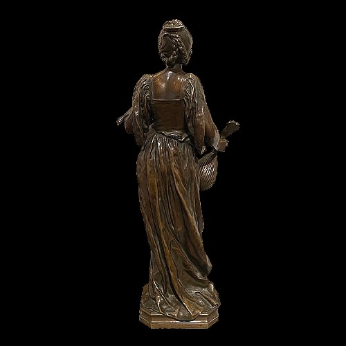 Sculpture By Louis-ernest Barrias "the Music Lesson".-photo-1