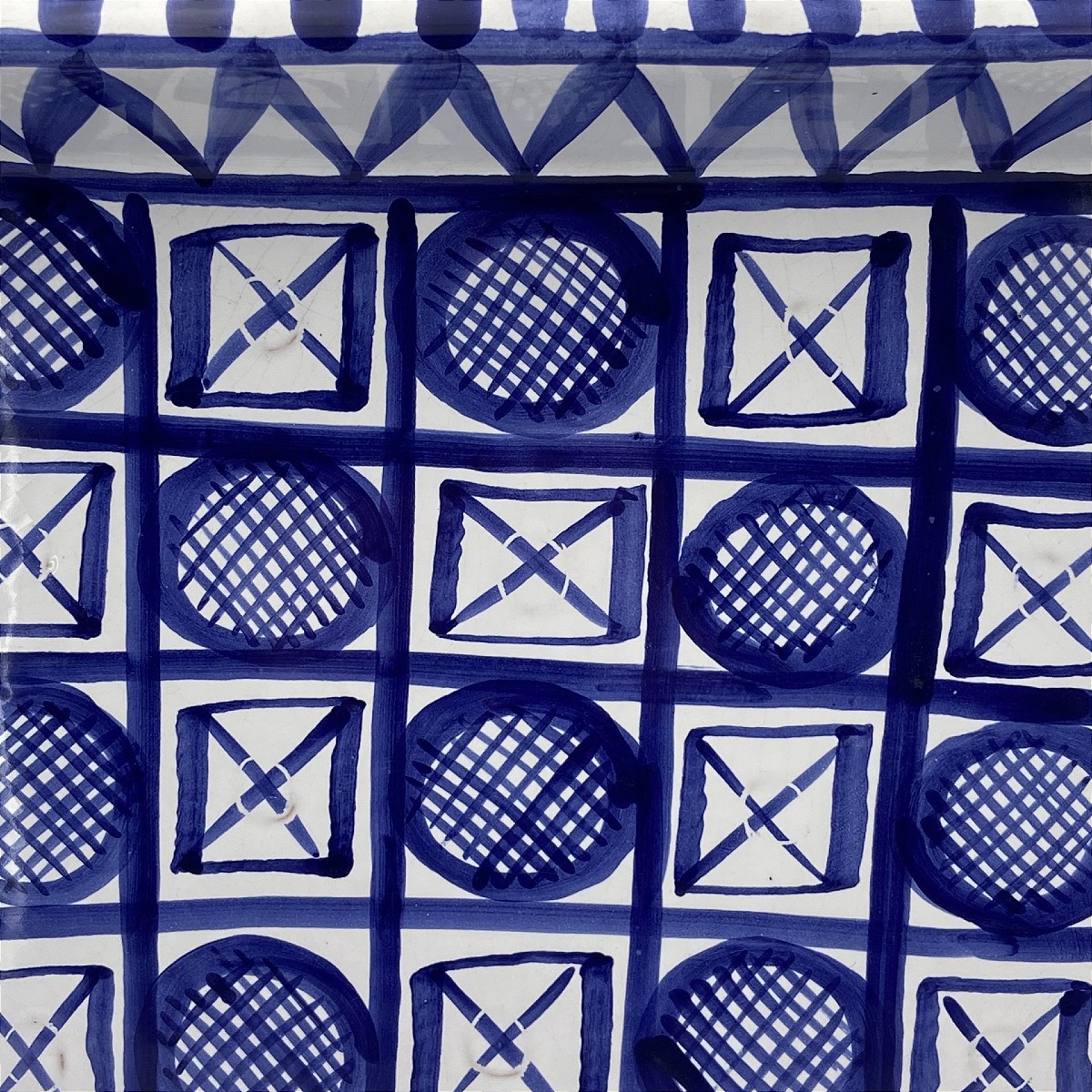 Blue Ceramic Dish From Vallauris, Signed R.picault (robert Picault 1919-2000)-photo-2