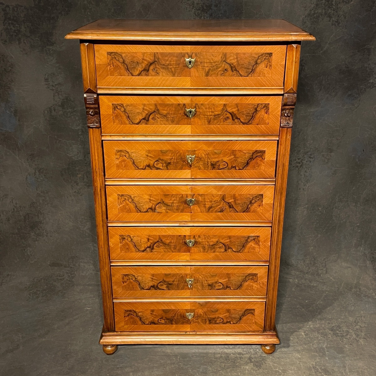 Semainier en Noyer, 19ème siècle.-photo-6