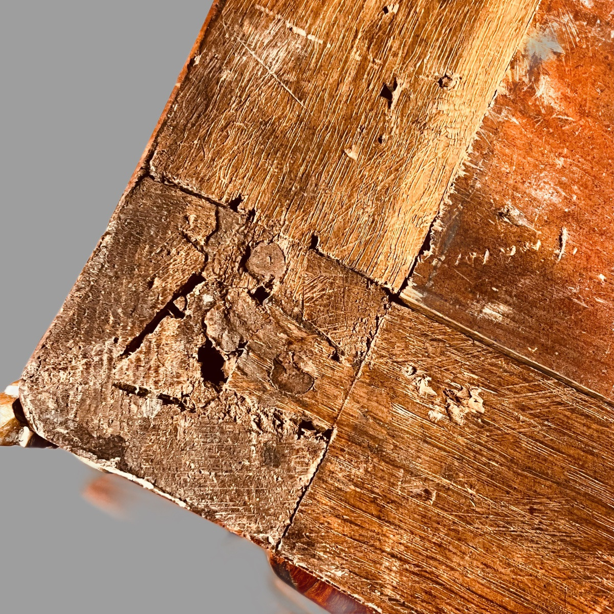 Chest Of Drawers Inlaid On 3 Sides 18th Century-photo-4