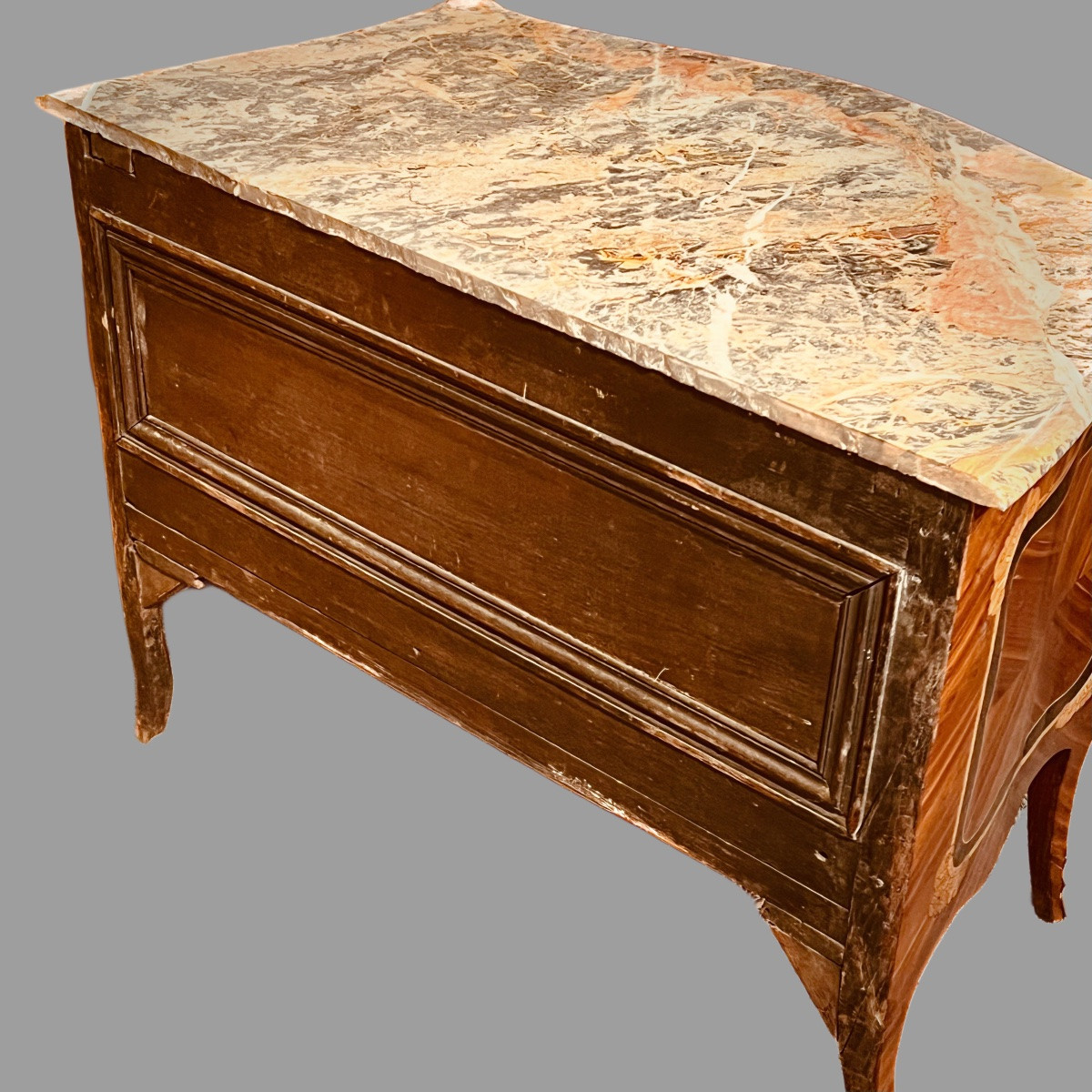 Chest Of Drawers Inlaid On 3 Sides 18th Century-photo-5